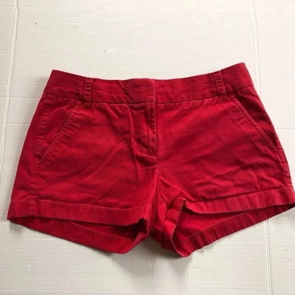 JCREW Chino Red  Shorts - Picture 1 of 11